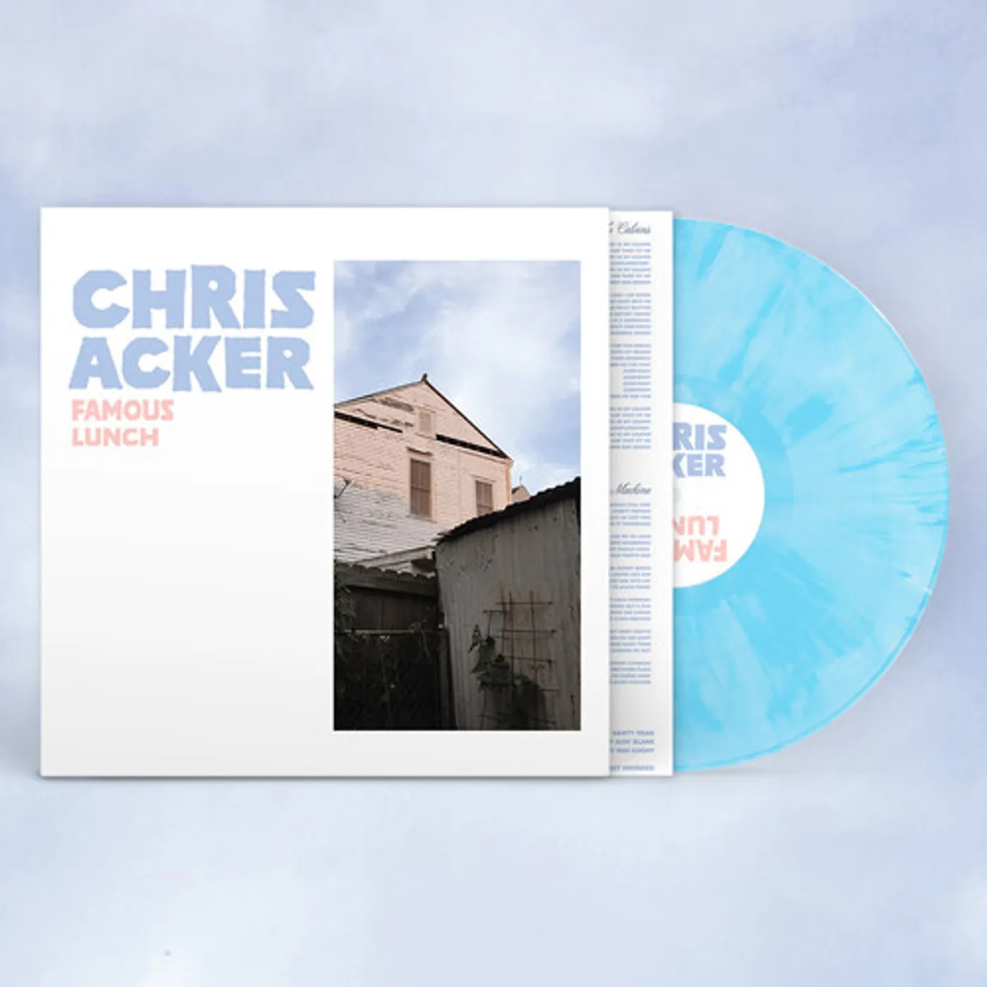 Chris Acker FAMOUS LUNCH - BLUE Vinyl Record