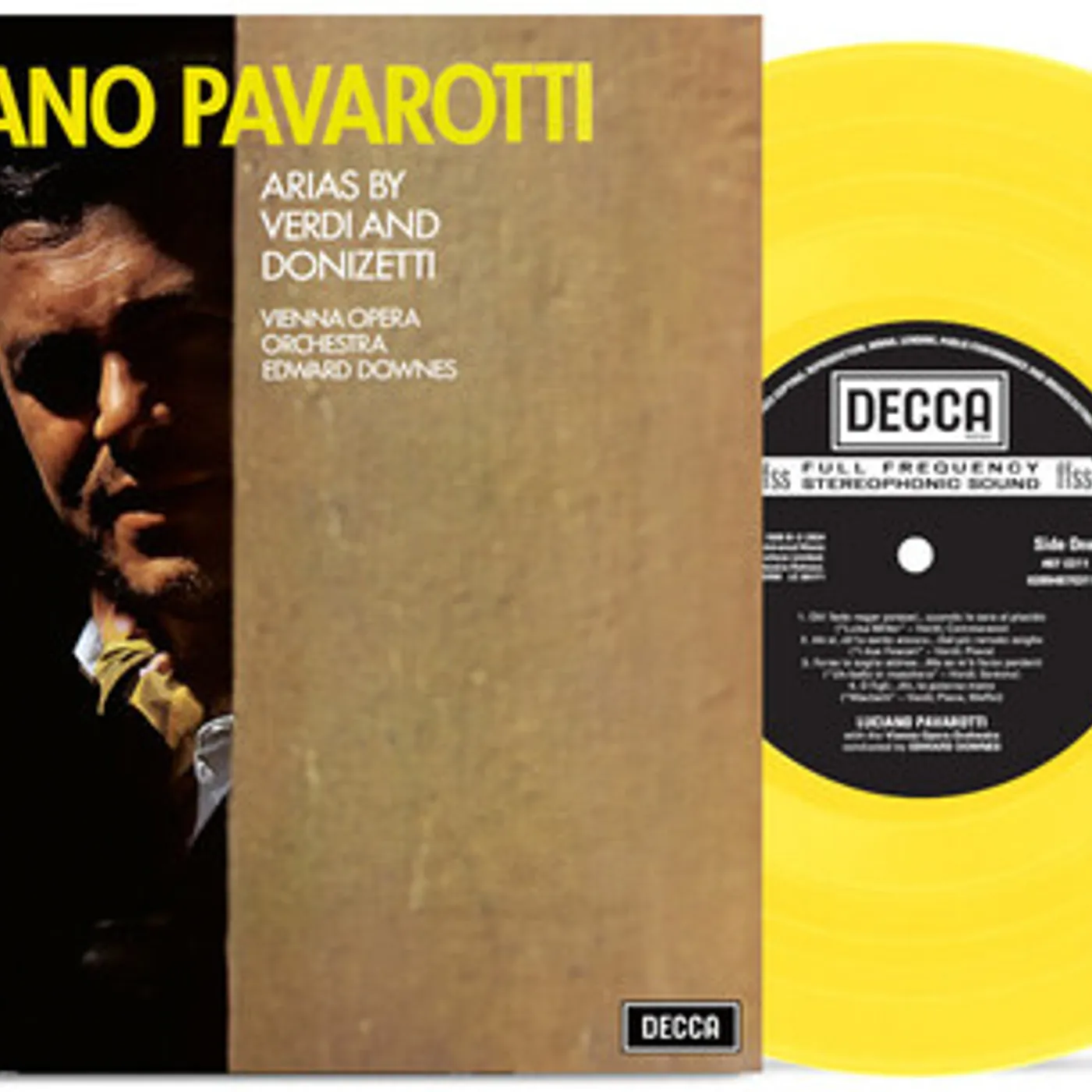 Luciano Pavarotti ARIAS BY VERDI & DONIZETTI Vinyl Record