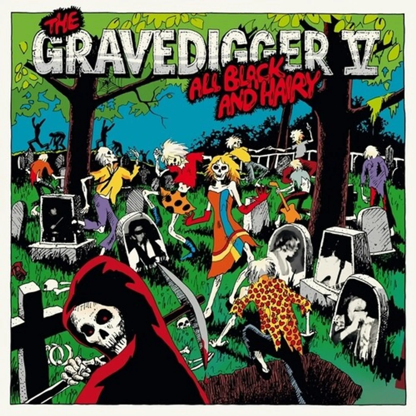 Gravedigger V ALL BLACK & HAIRY Vinyl Record