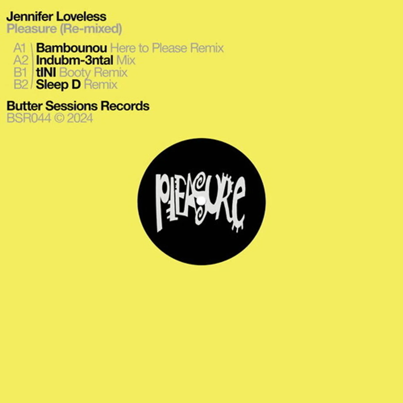 Jennifer Loveless PLEASURE (RE-MIXED) Vinyl Record