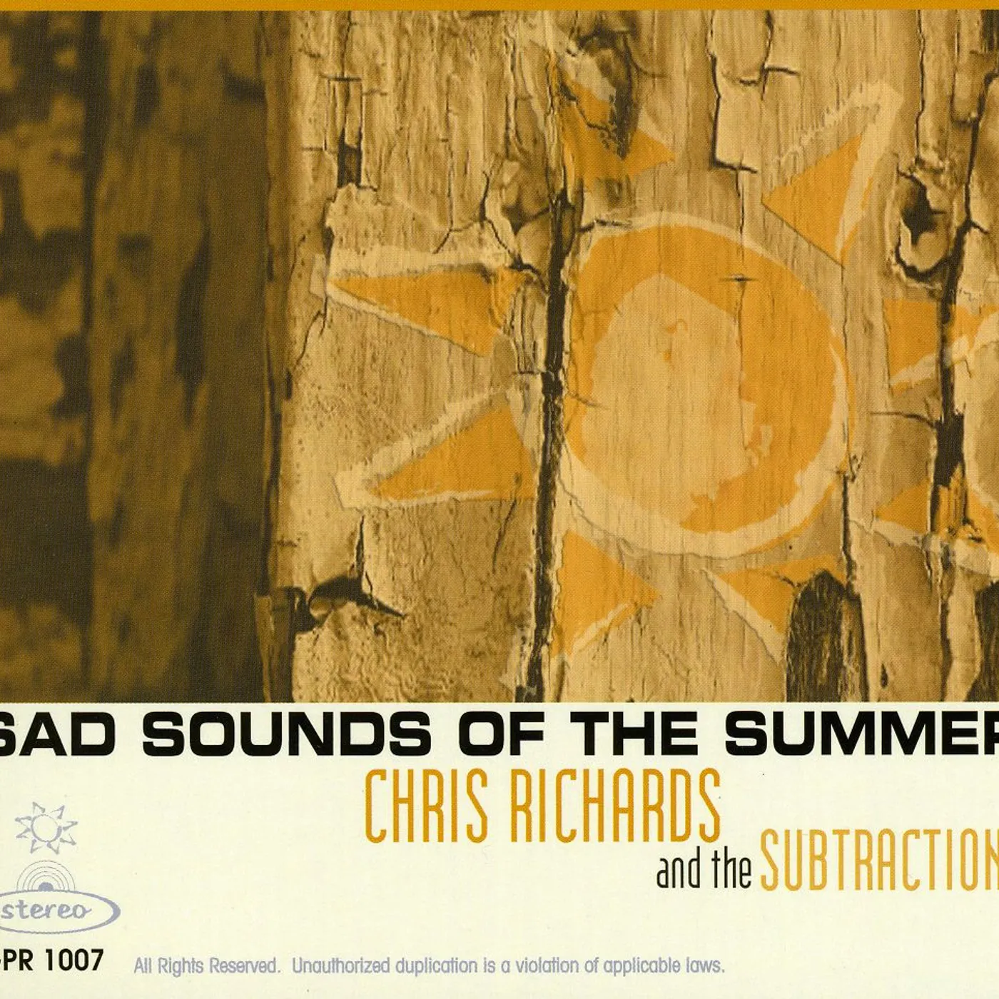 Chris Richards SAD SOUNDS OF THE SUMMER CD
