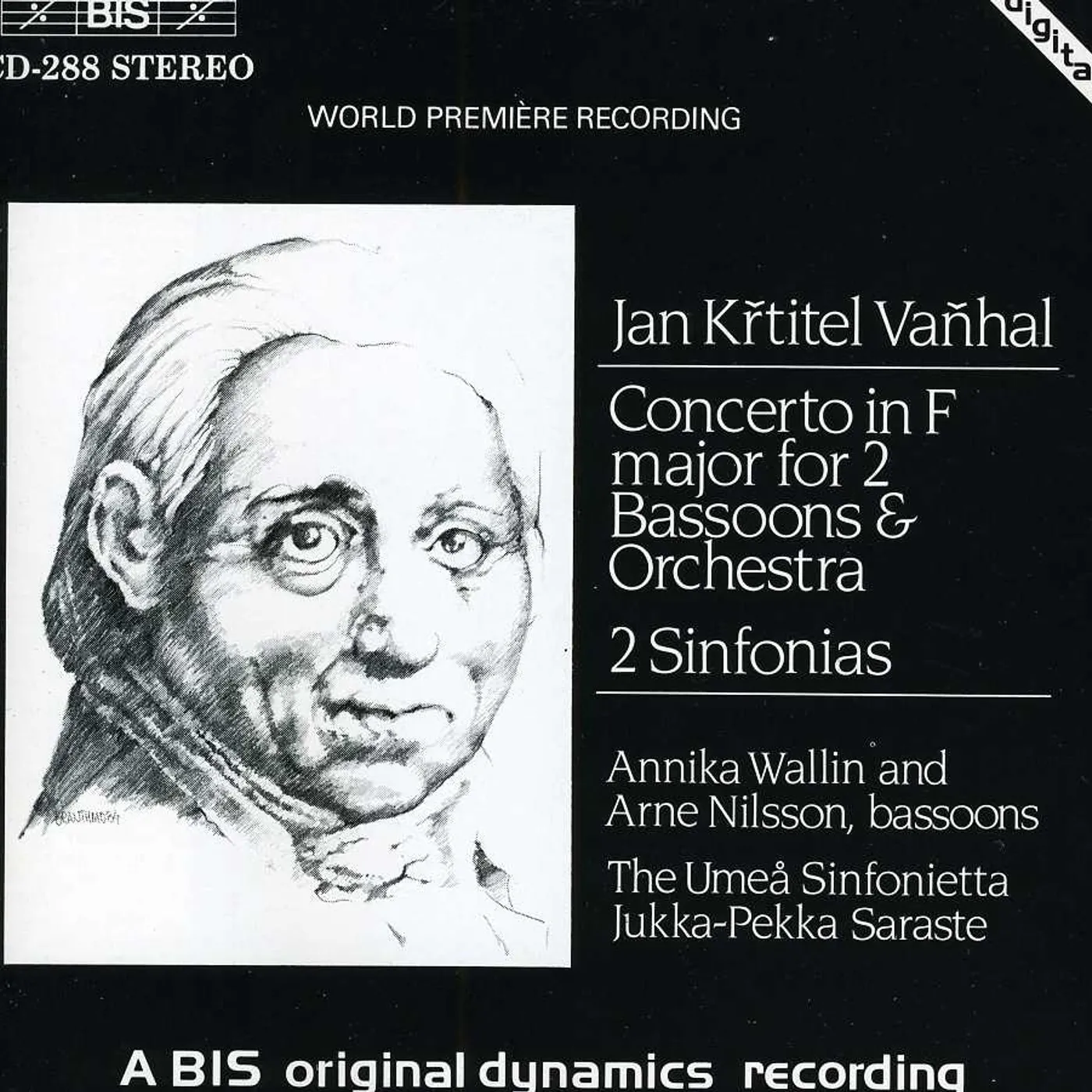 Johann Baptist Vanhal CONCERTO FOR 2 BASSOONS IN F M CD