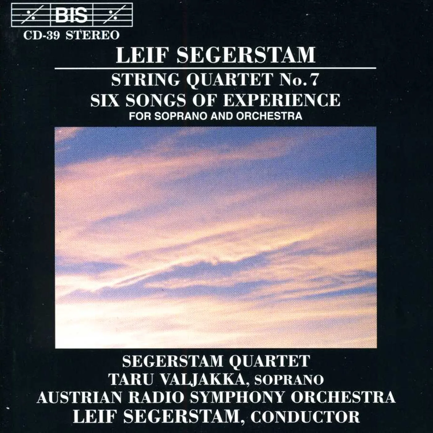 Leif Segerstam SIX SONGS OF EXPERIENCE; STRIN CD