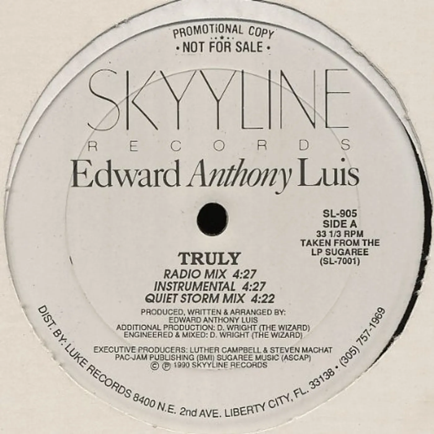 Edward Anthony Luis Truly Vinyl Record