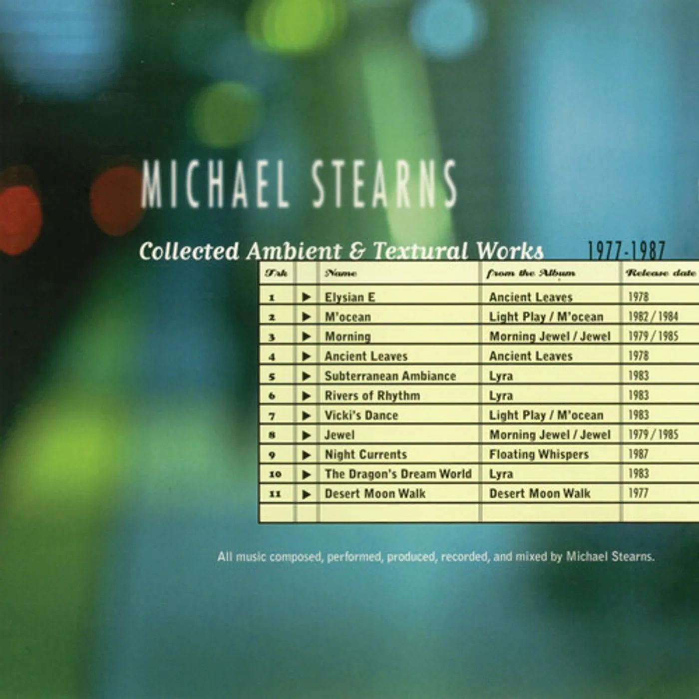 Michael Stearns AMBIENT & TEXTURAL: COLLECTED WORKS CD