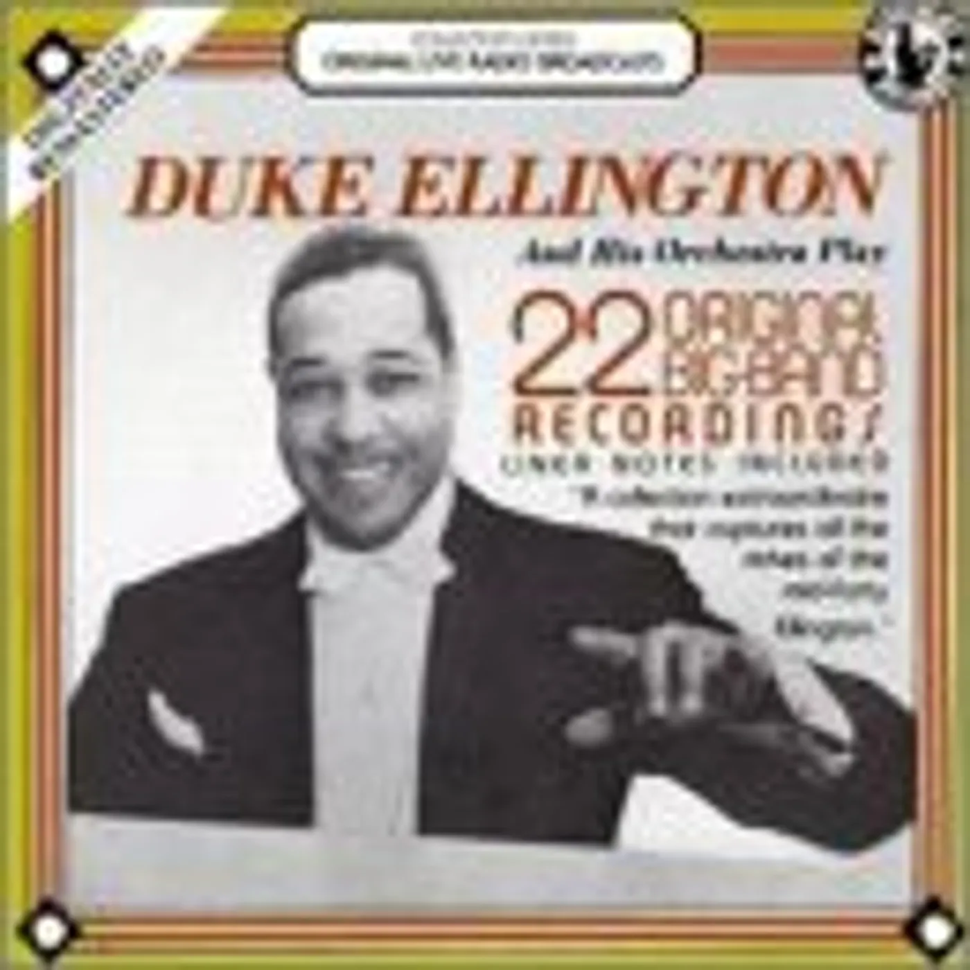 Duke Ellington PLAYS 22 ORIGINAL BIG BAND RECORDINGS CD