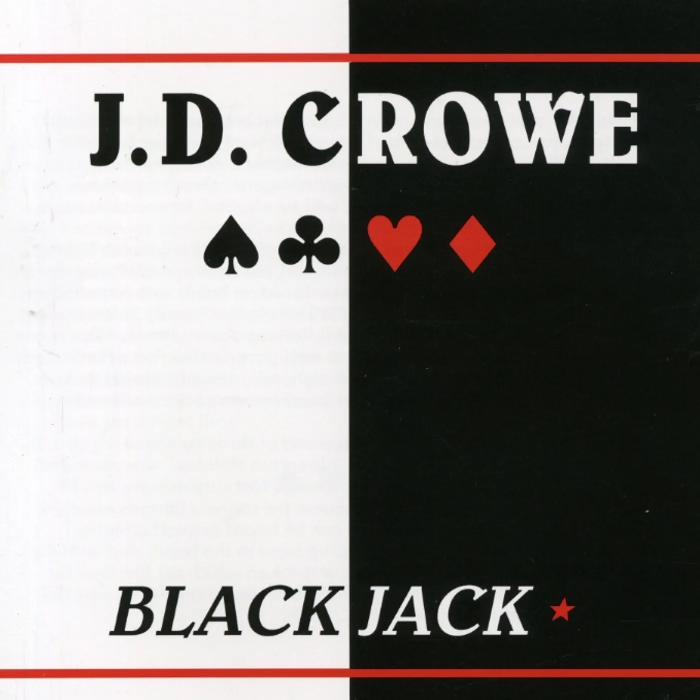 J.D. Crowe BLACKJACK CD