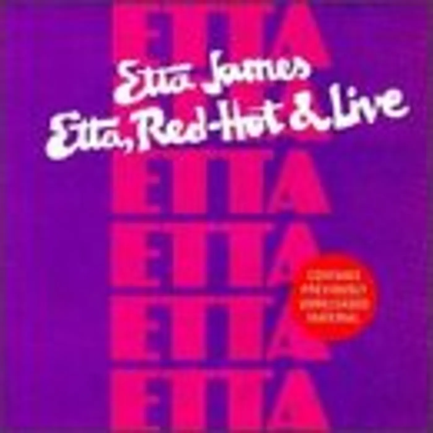 Etta James ETTA RED HOT N LIVE CD