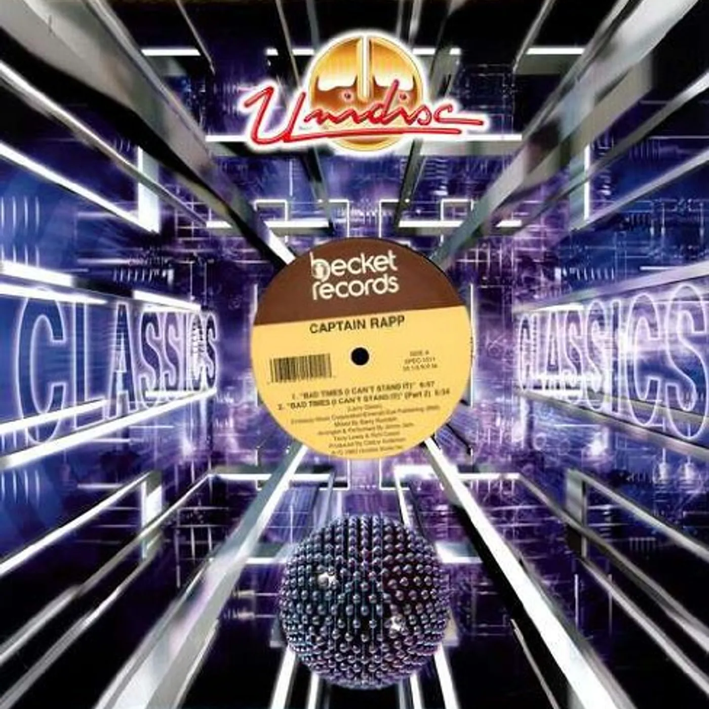 Captain Rapp BAD TIMES Vinyl Record