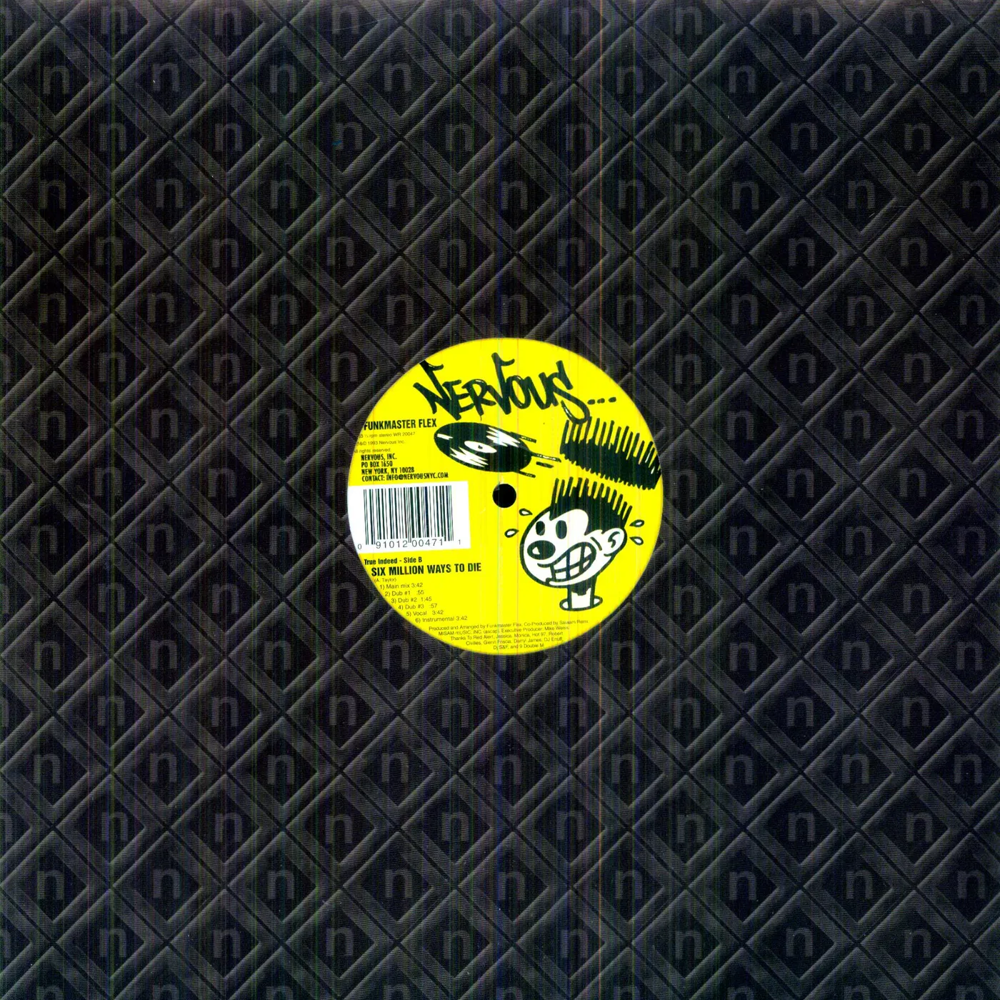 Funkmaster Flex SIX MILLION WAYS TO DIE / SAD & BLUE Vinyl Record