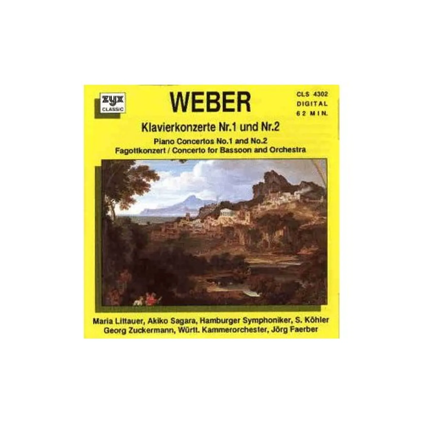 Weber PIANO CONCERTOS/BASSOON CONCERT CD