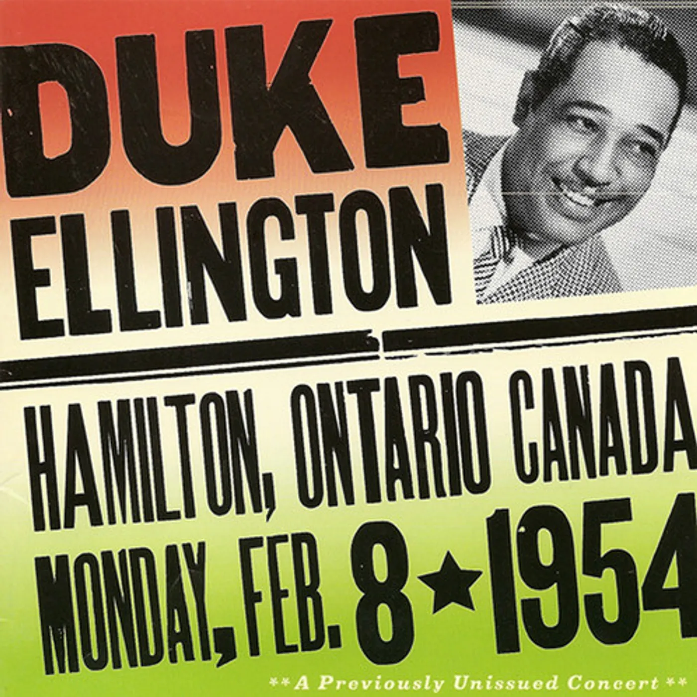 Duke Ellington LIVE IN HAMILTON ONTARIO CANADA CD