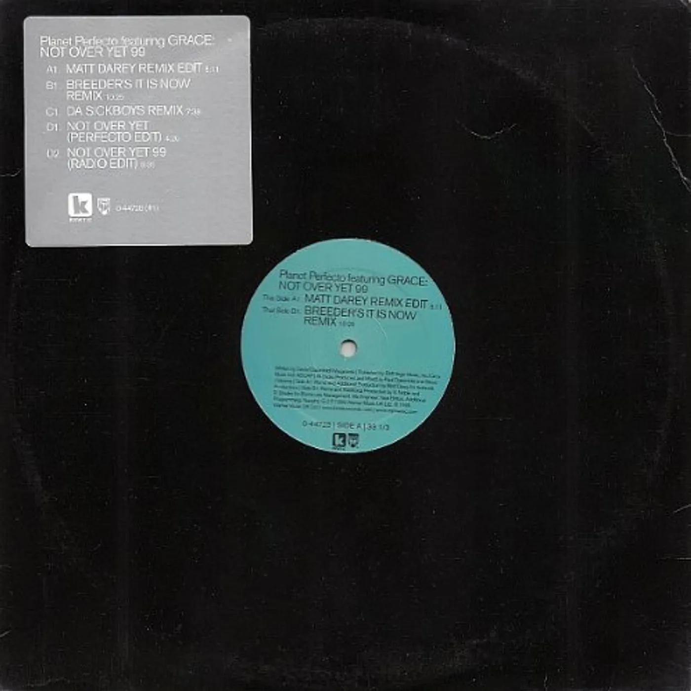 Planet Perfecto / Grace NOT OVER YET 99 Vinyl Record