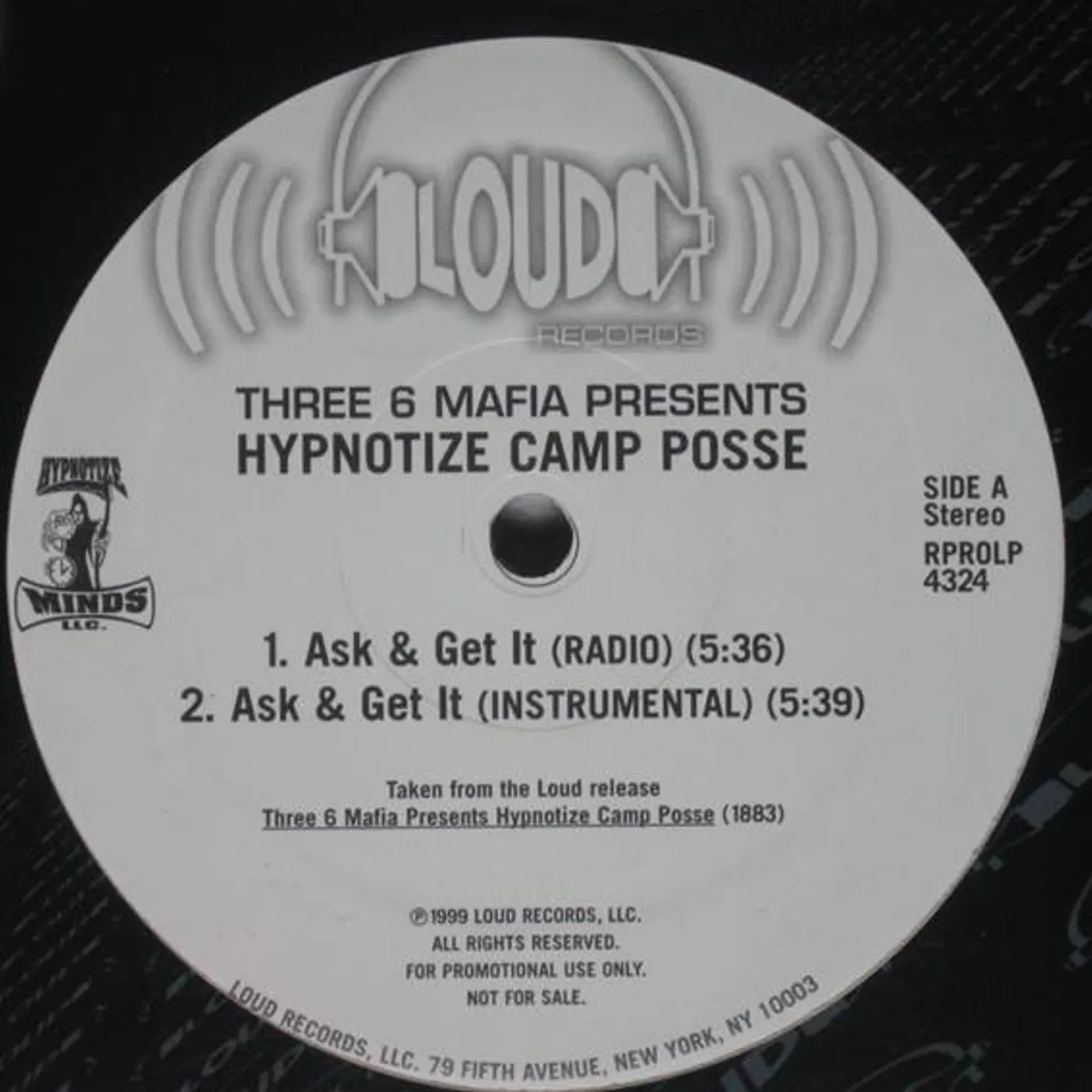 Three 6 Mafia featuring The Hypnotize Camp Posse ASK & GET IT Vinyl Record