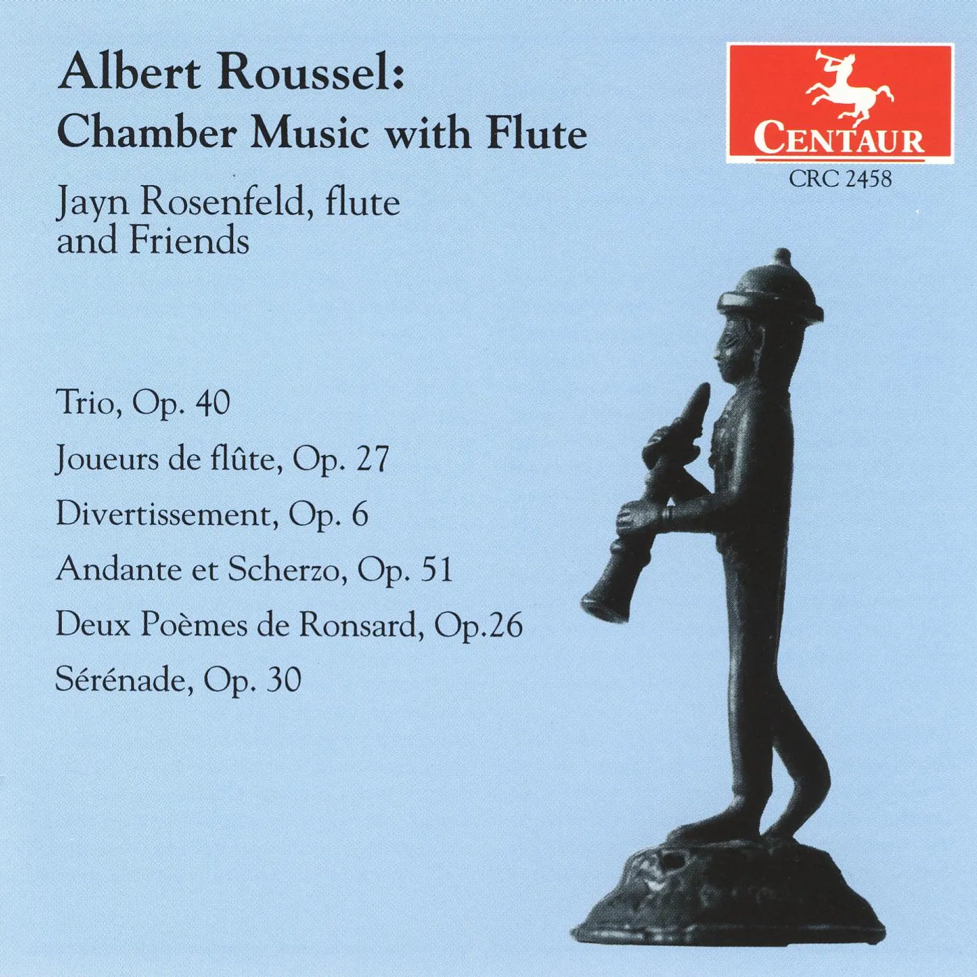 Roussel CHAMBER MUSIC WITH FLUTE: TRIO OP 40 (1929) CD
