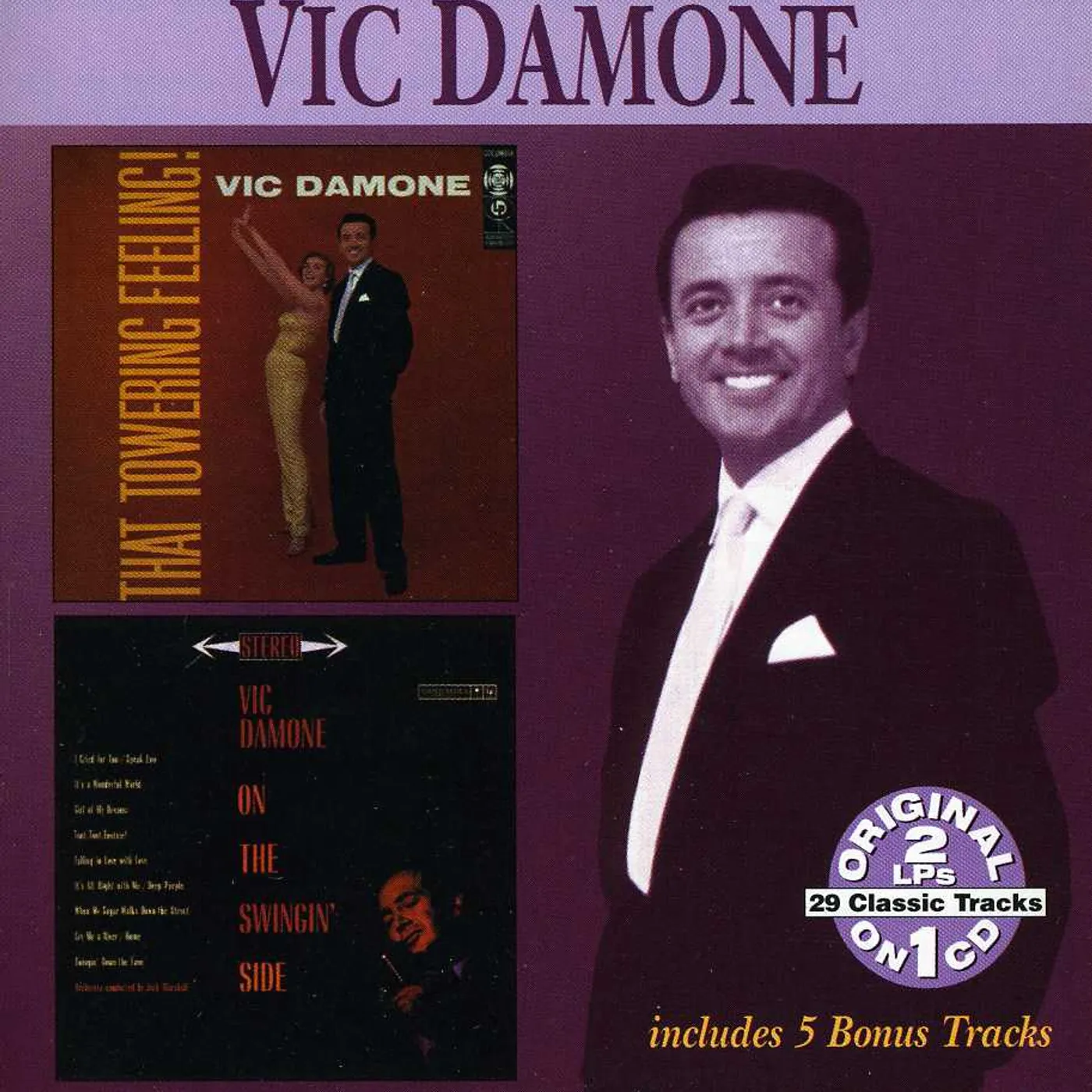 Vic Damone THAT TOWERING FEELING / ON THE SWINGIN SIDE CD