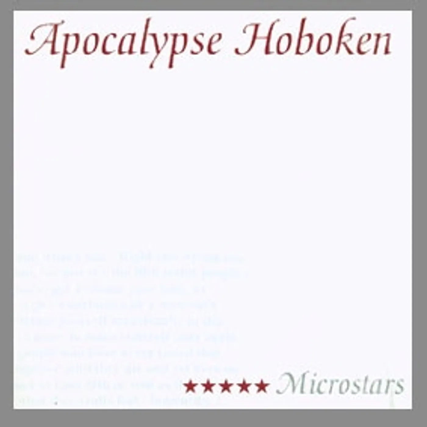 Apocalypse Hoboken Microstars Vinyl Record