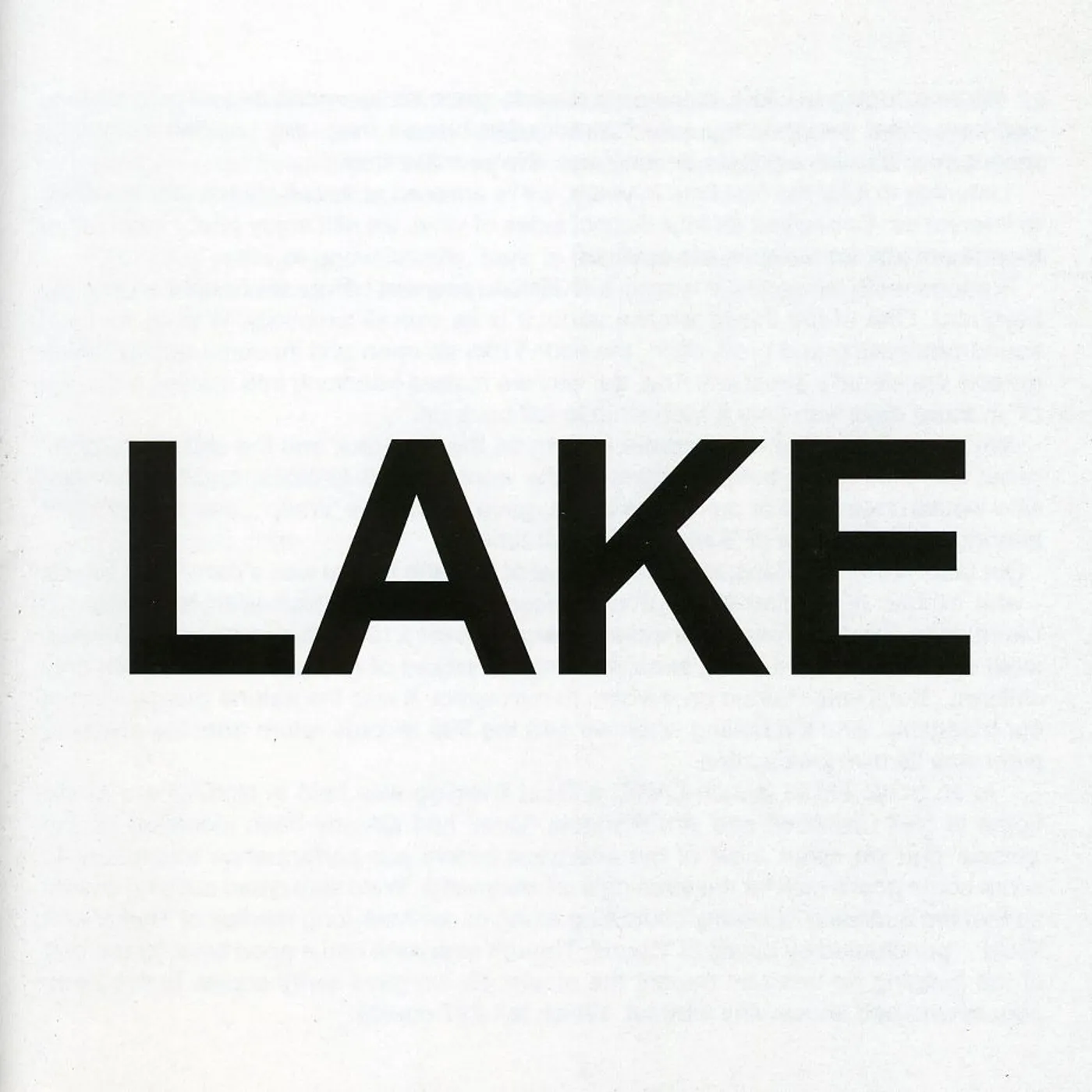 Richard Youngs & Simon Wickham-Smith LAKE CD