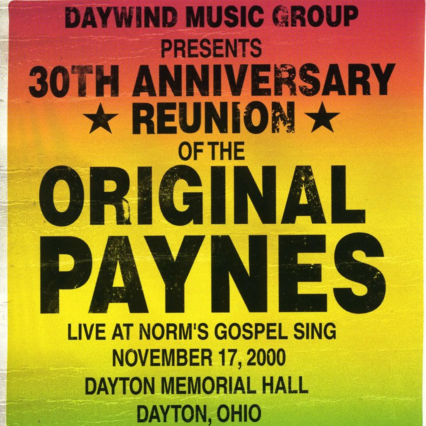 Paynes 30TH ANNIVERSARY REUNION CD