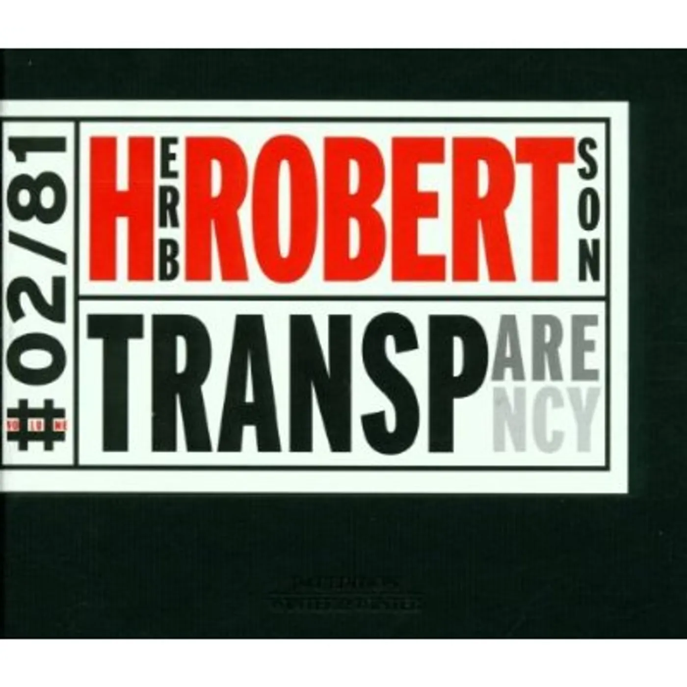 Herb Robertson TRANSPARENCY CD