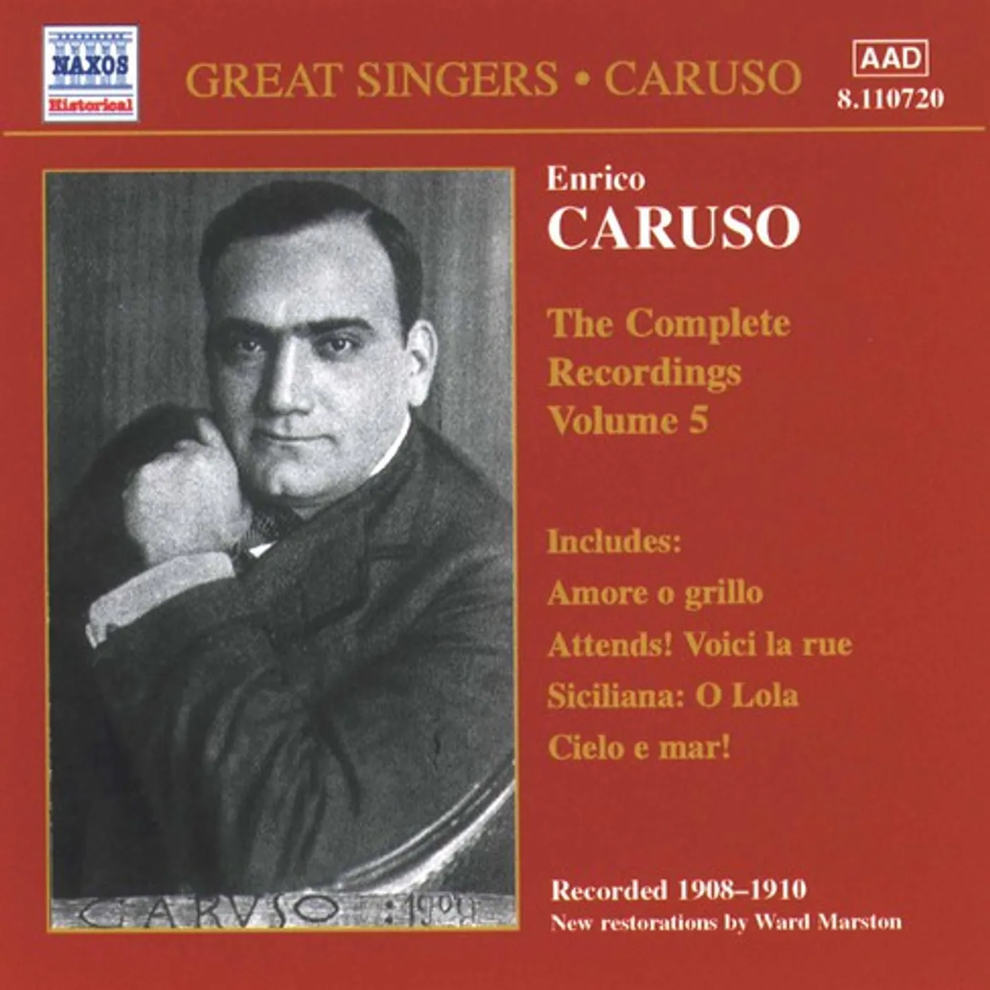 COMPLETE RECORDINGS OF ENRICO CARUSO 5 CD