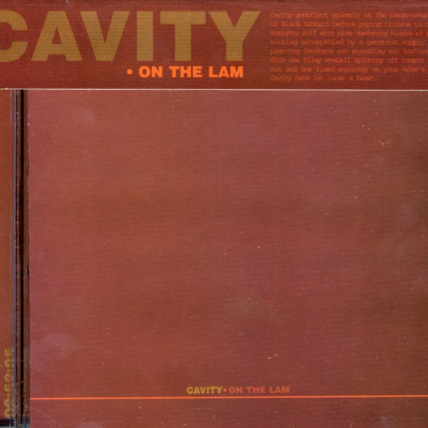 Cavity ON THE LAM CD