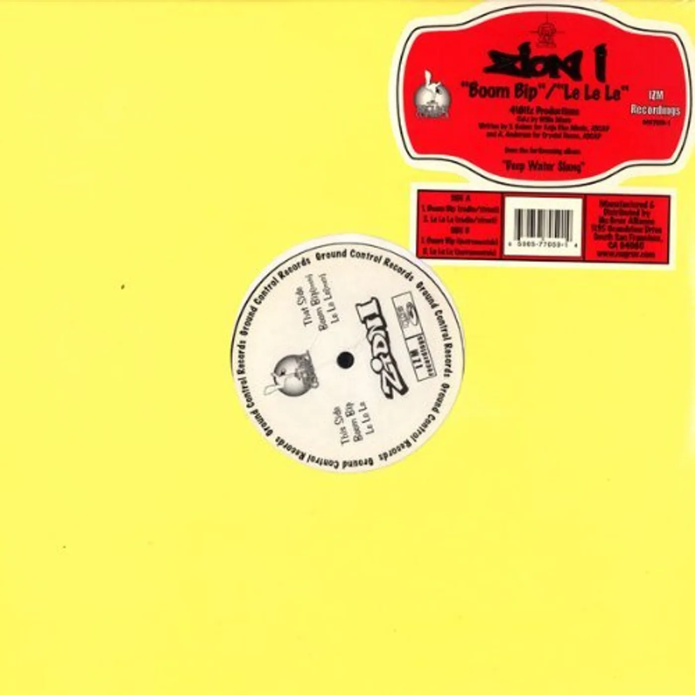 Zion I Boom Bip / Le Le Le Vinyl Record