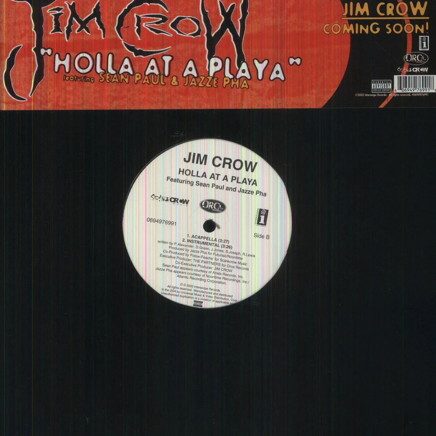 Jim Crow HOLLA AT A PLAYA (X4) Vinyl Record