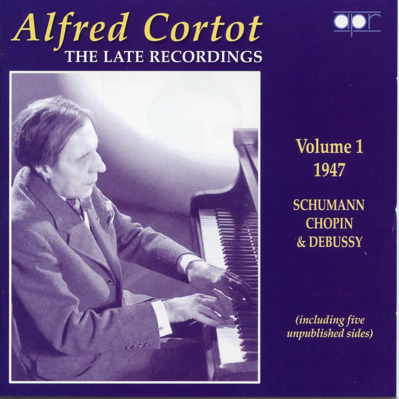 Alfred Cortot LATE RECORDINGS 1 1947 CD