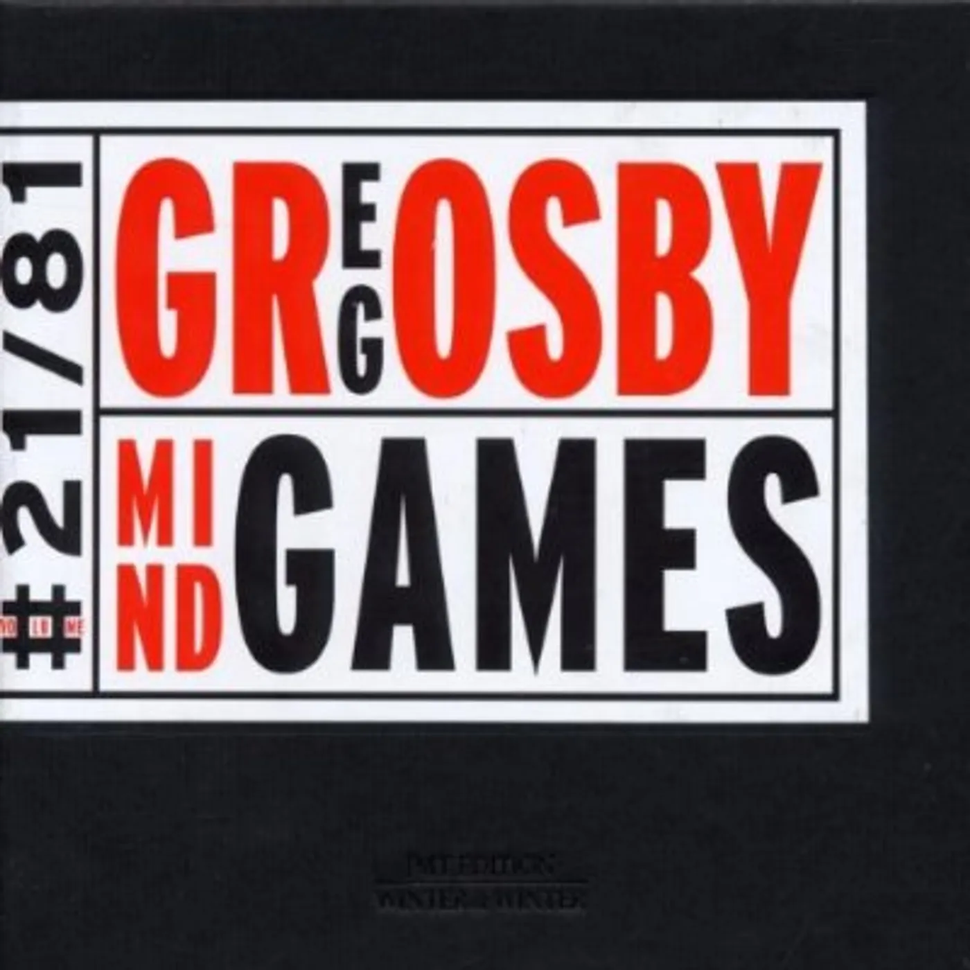 Greg Osby MINDGAMES CD