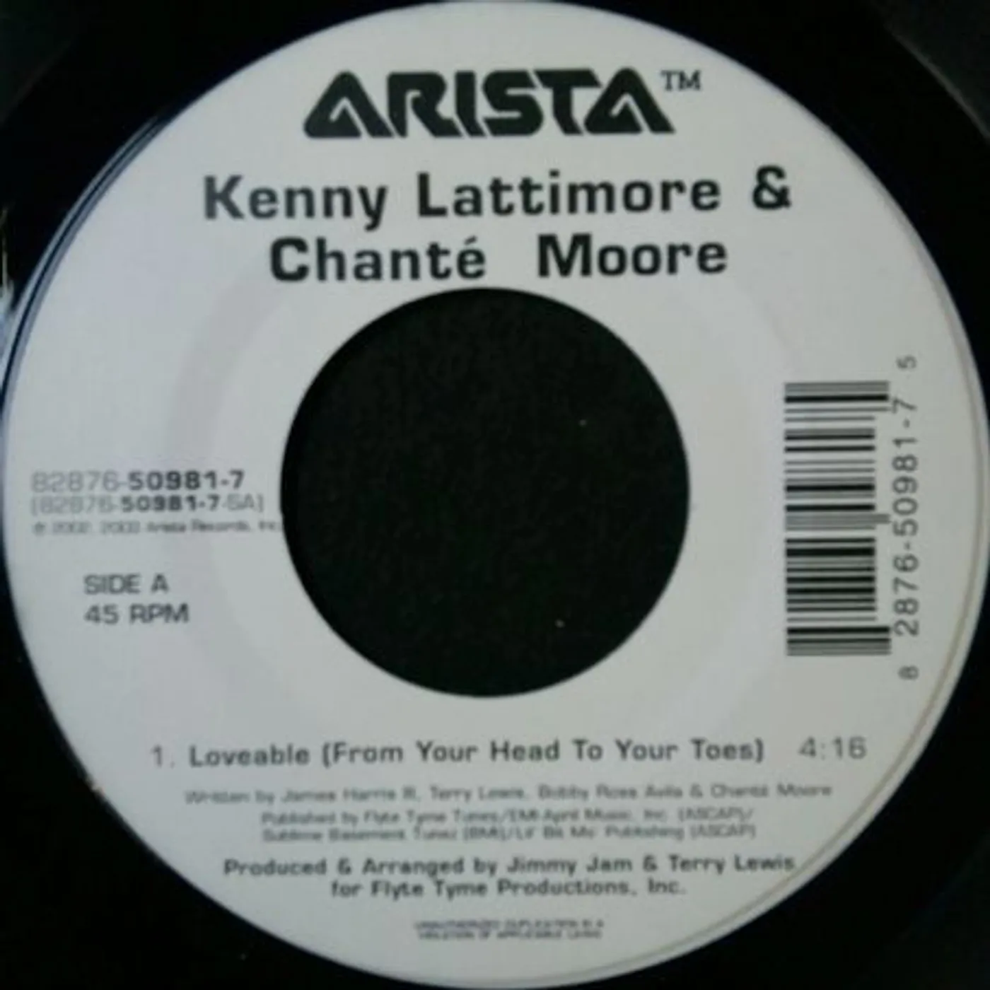 Kenny Lattimore & Chanté Moore LOVEABLE / MAKE IT LAST FOREVER (SINGLE) Vinyl Record