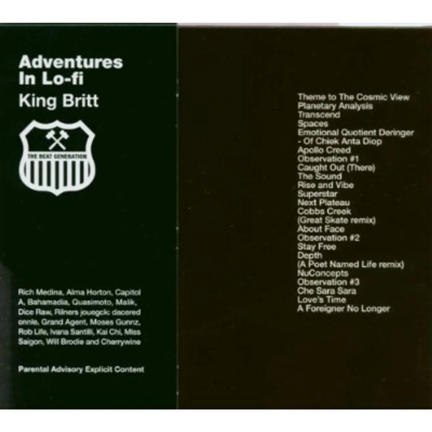 King Britt ADVENTURES IN LO-FI CD