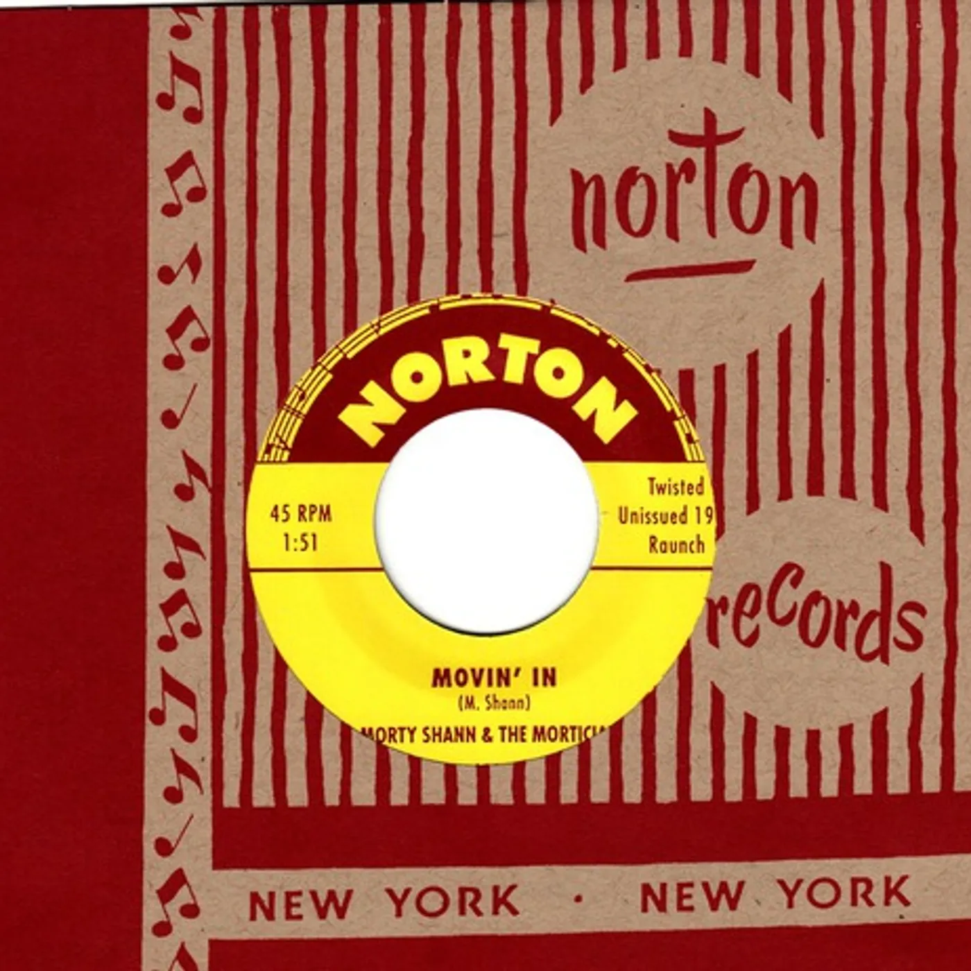 Morty Shann & The Morticians MOVIN IN / RED HEADED WOMAN Vinyl Record