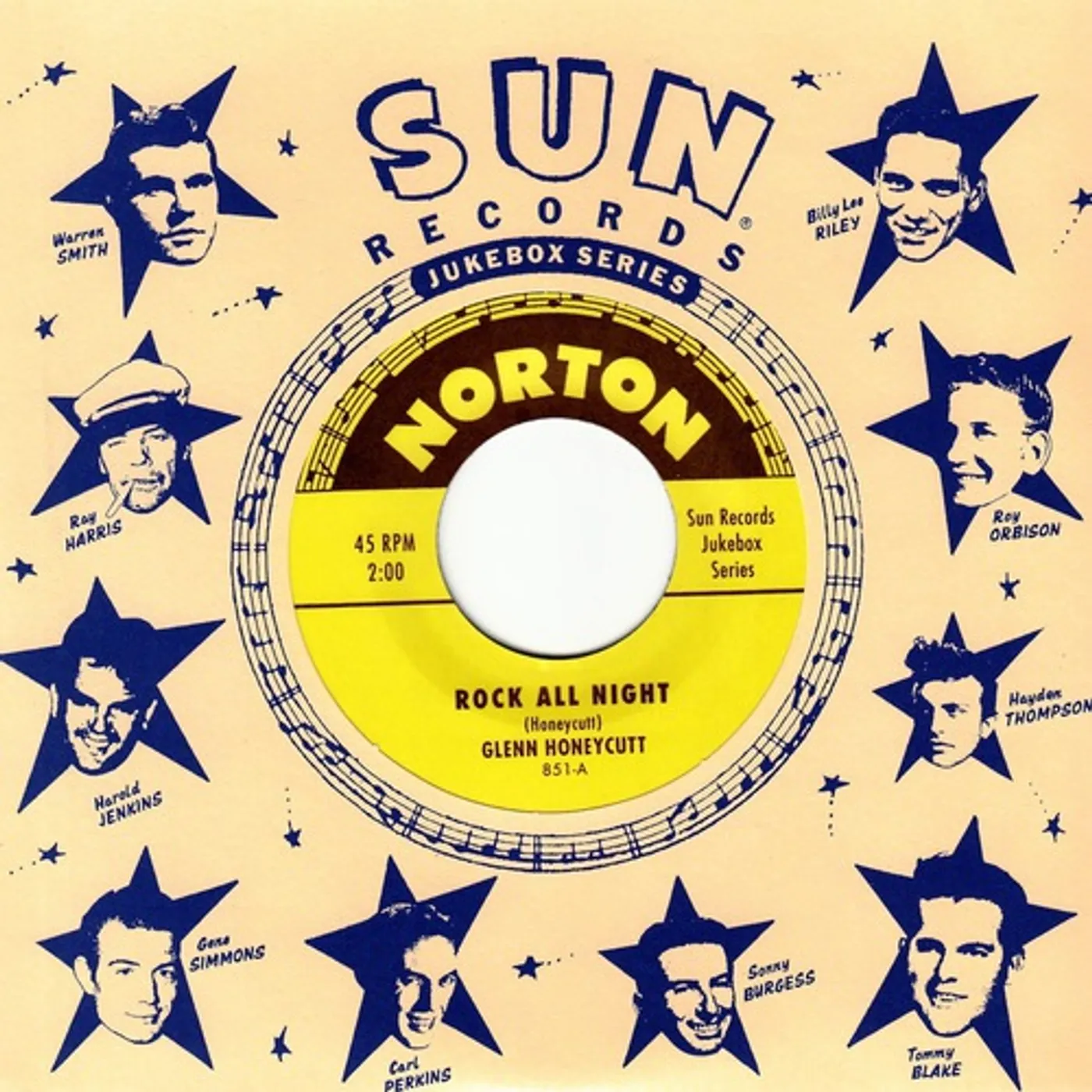 Glenn Honeycut / Jimmy Wages ROCK ALL NIGHT / MISS PEARL Vinyl Record