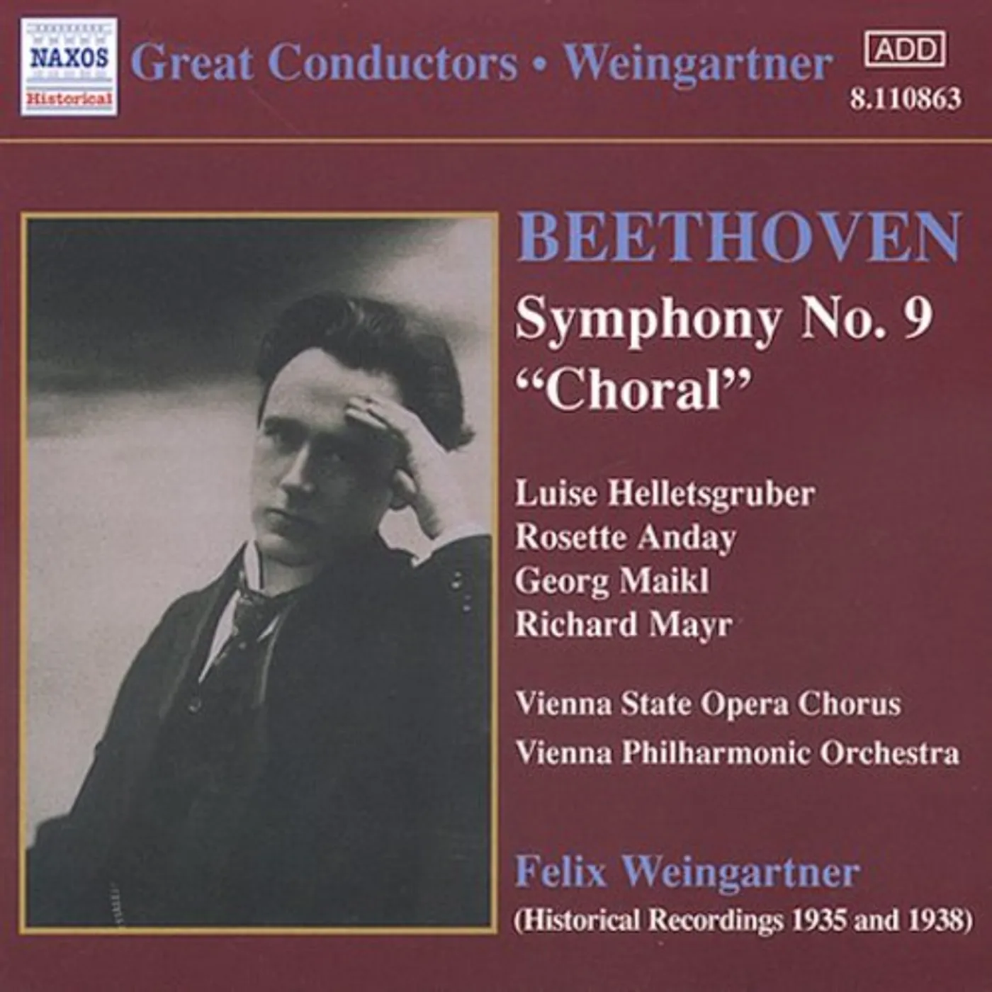GREAT CONDUCTORS: FELIX WEINGARTNER CD