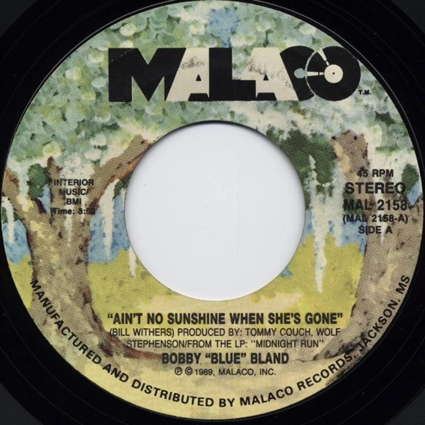 Bobby "Blue" Bland AIN'T NO SUNSHINE Vinyl Record
