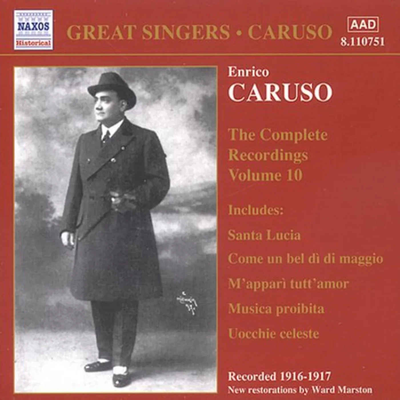 GREAT SINGERS: ENRICO CARUSO COMPL RECORDINGS 10 CD