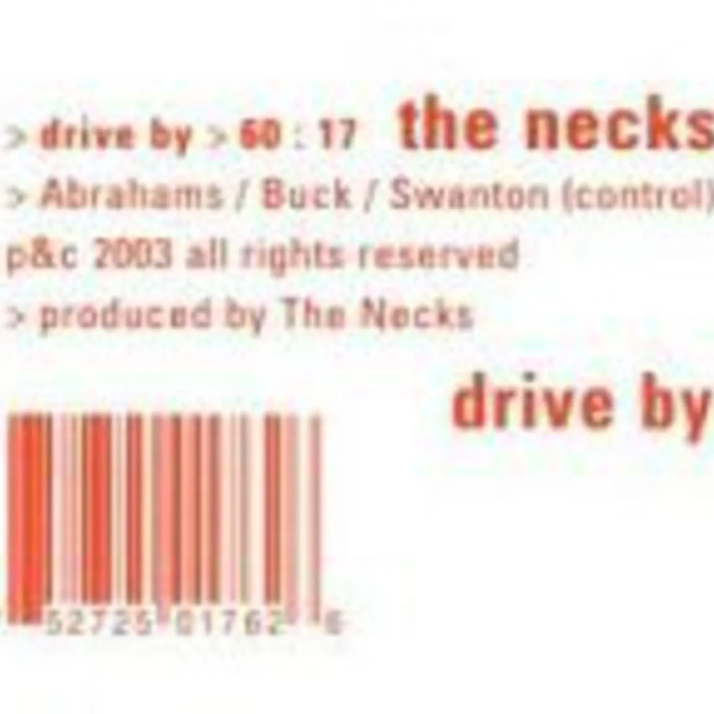 The Necks DRIVE BY CD