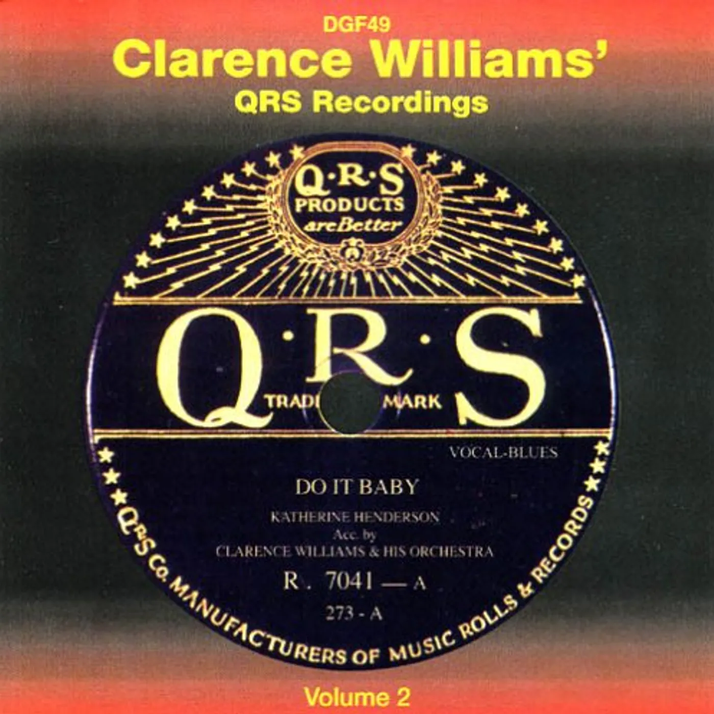 Clarence Williams QRS RECORDINGS 2 CD