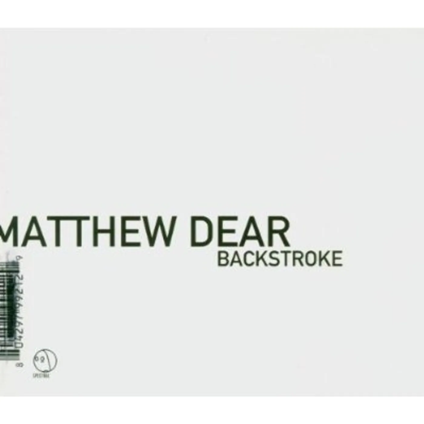 Matthew Dear BACKSTROKE CD