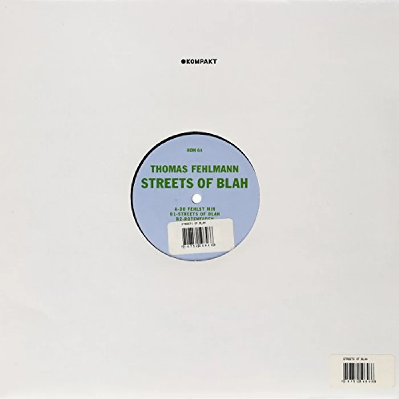 Thomas Fehlmann Streets Of Blah Vinyl Record