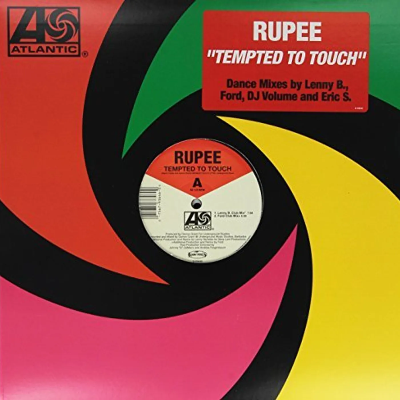 Rupee TEMPTED TO TOUCH (MIXES) Vinyl Record