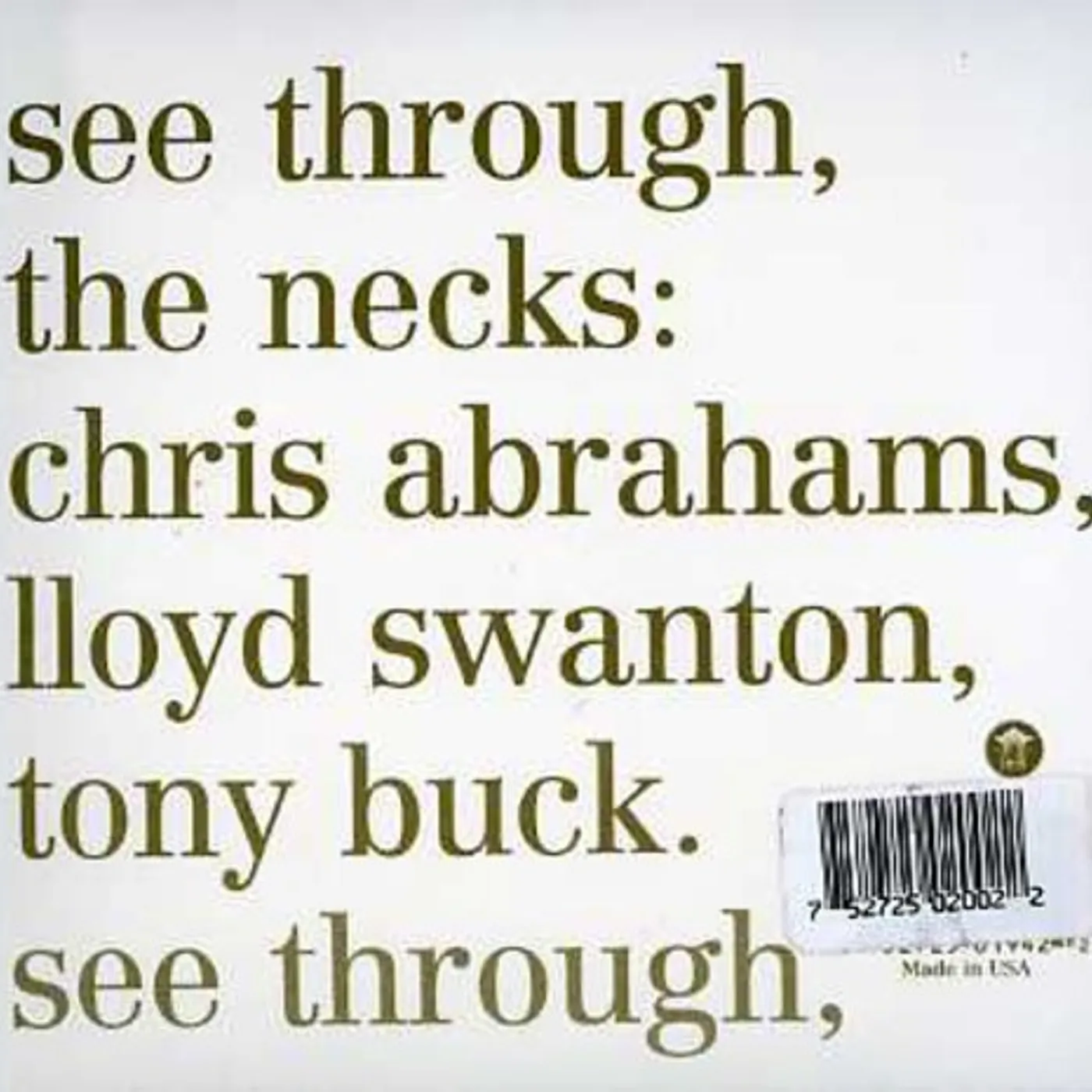 The Necks MOSQUITO CD