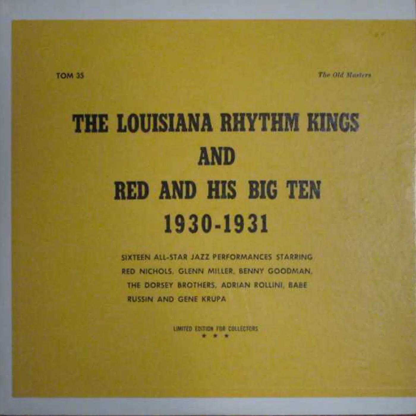 Red Louisiana Rhythm Kings Nichols LOUISIANA RHYTHM KINGS & RED & HIS BIG TEN (Vinyl)