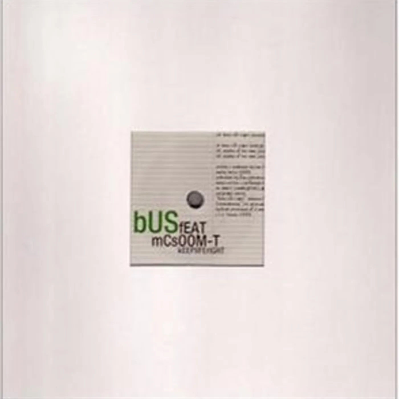 Bus Keep Life Right Vinyl Record