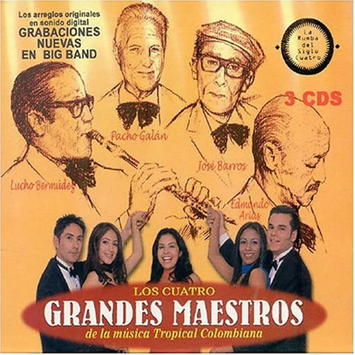 Los Cuatro Grandes Maestros DE LA MUSICA TROPICAL COLOMBIANA CD