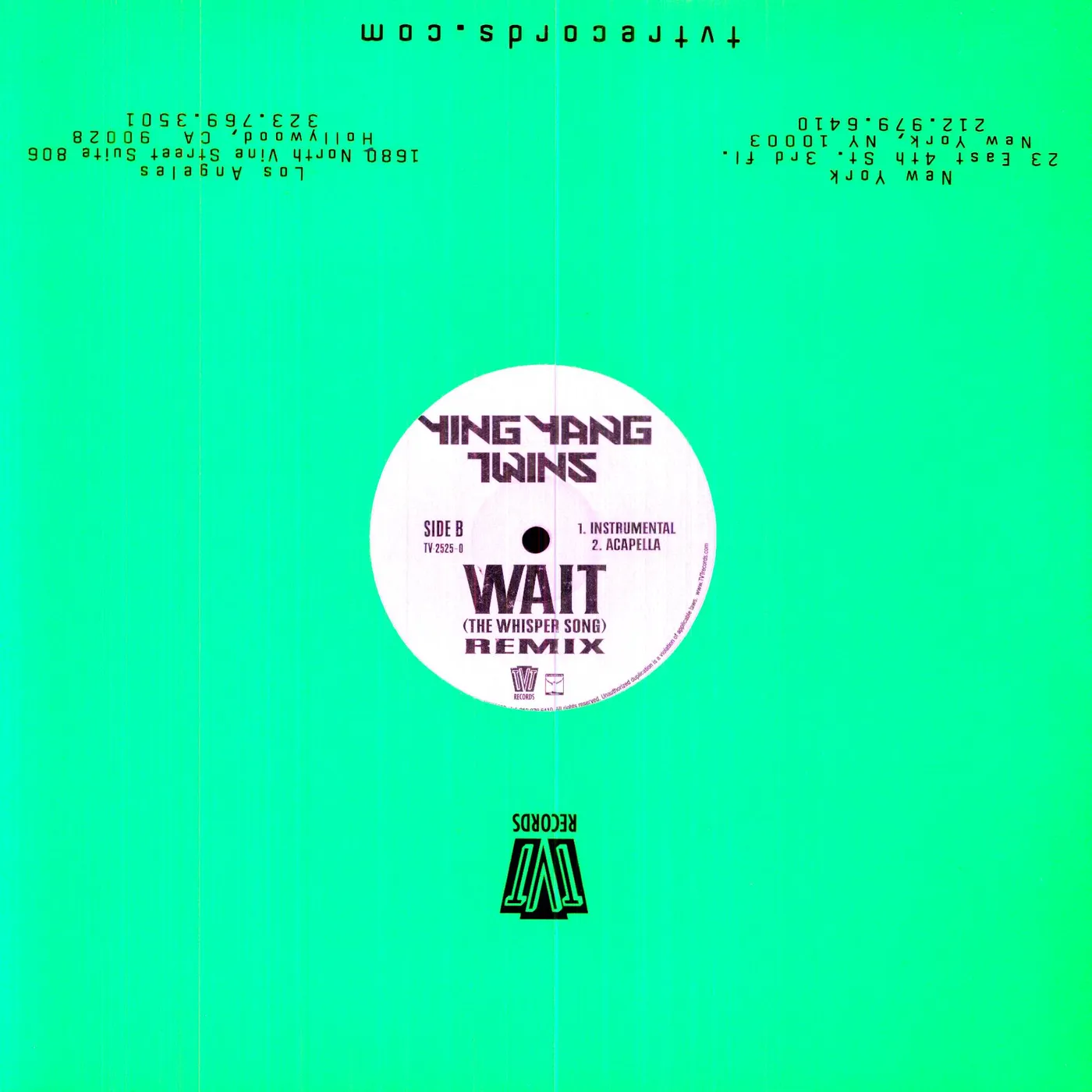 Ying Yang Twins WAIT (WHISPER SONG) REMIX Vinyl Record