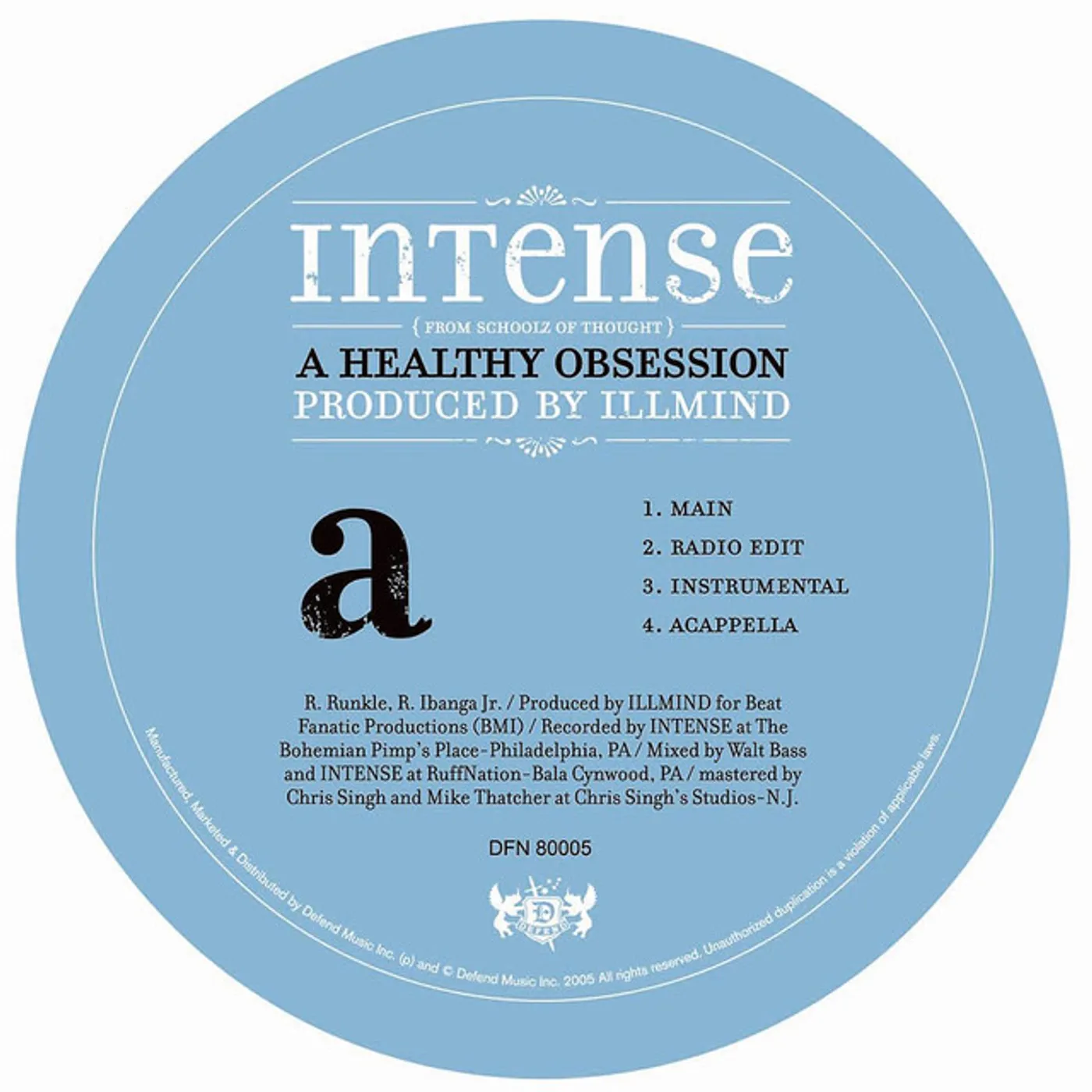 Intense HEALTHY OBSESSION Vinyl Record