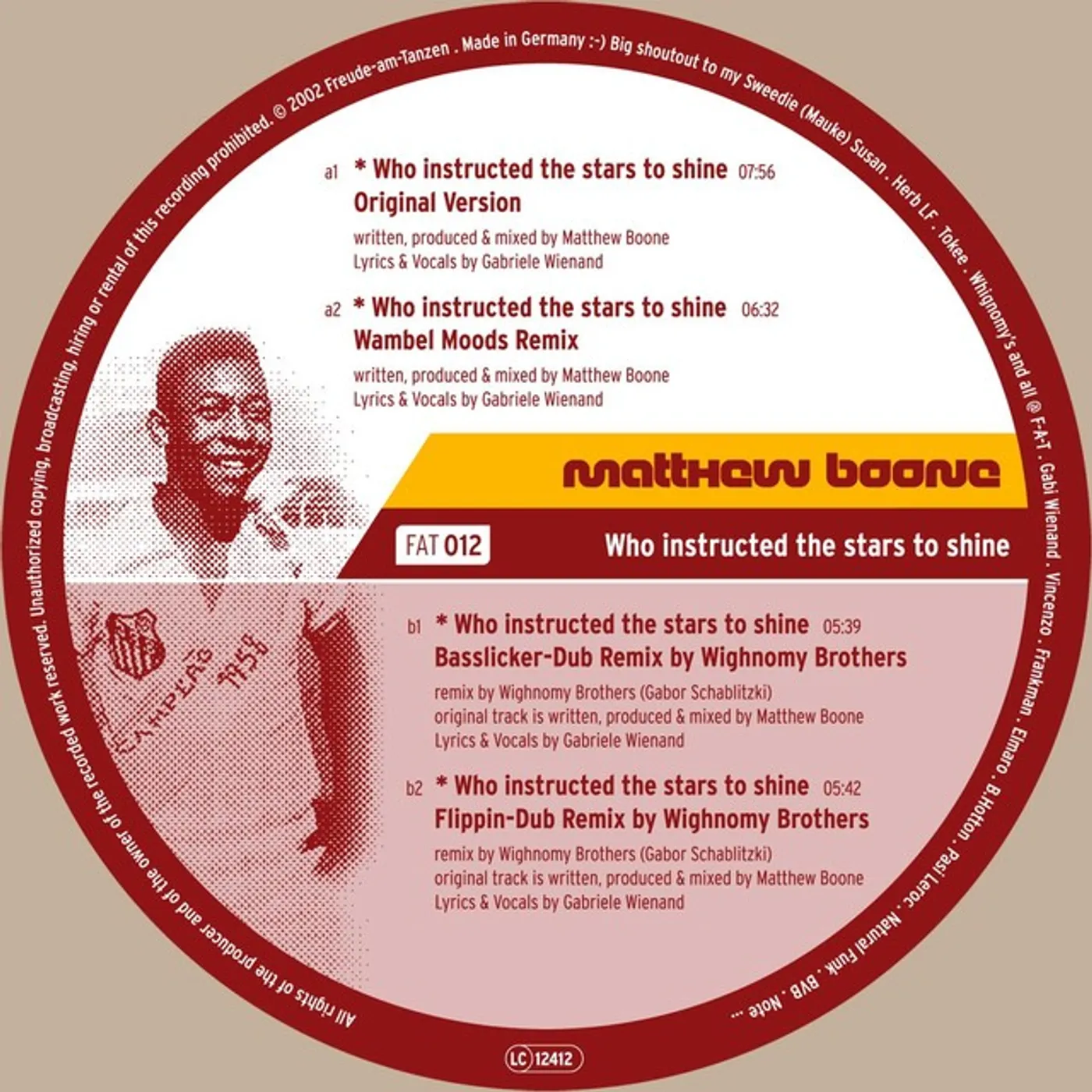 Matthew Boone Who Instructed the Stars to Shine Vinyl Record