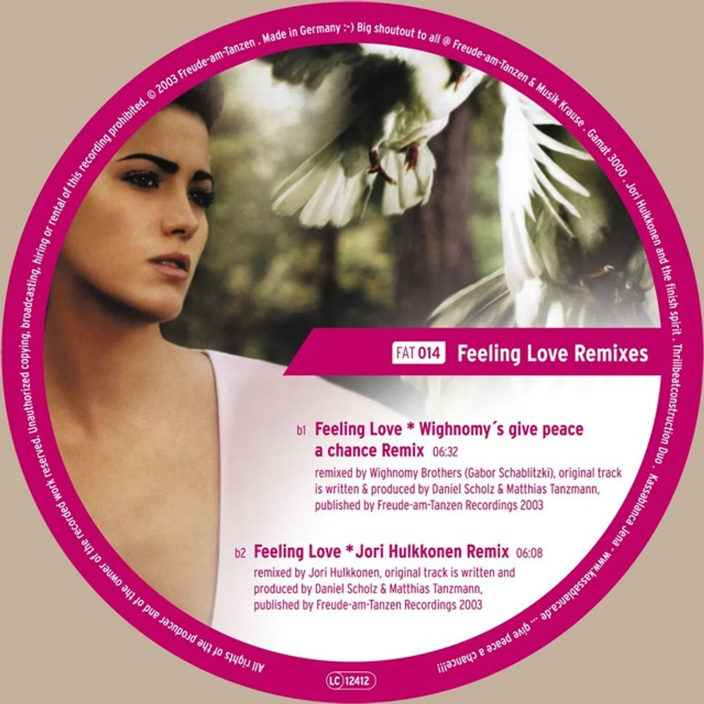 Gamat 3000 FEELING LOVE REMIXES Vinyl Record